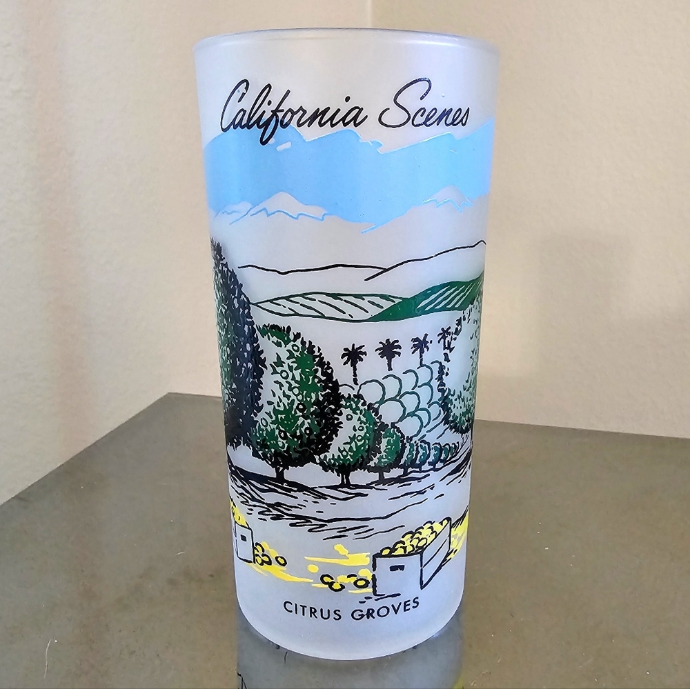 Vintage Libbey Collectible Glass - Citrus Groves "California Scenes" Series